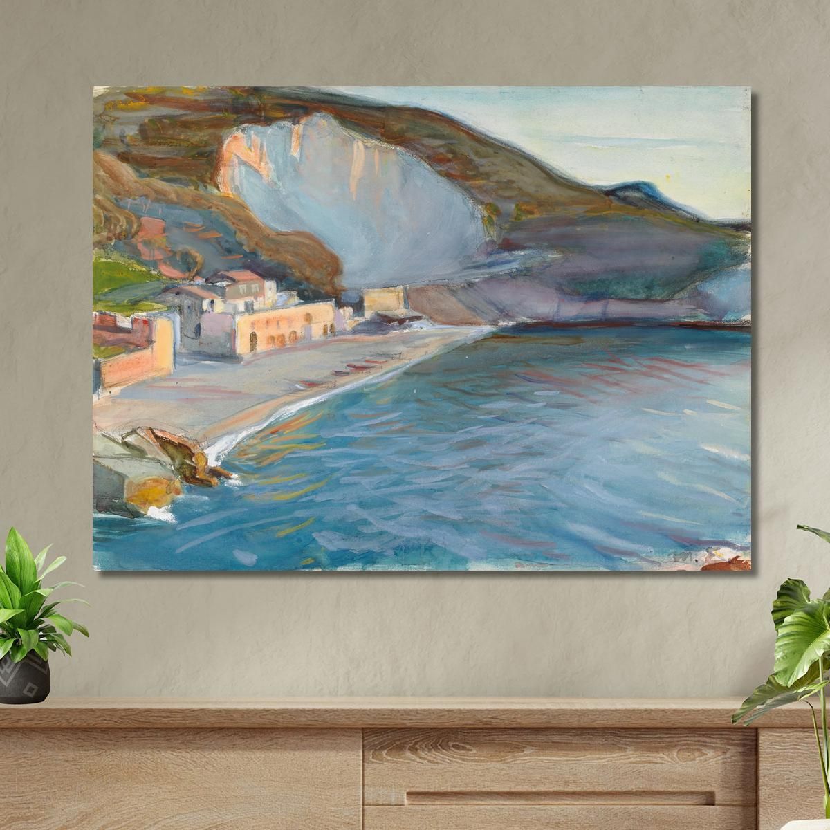 Shore Landscape From The Naples Region Magnus Enckell mek70 canvas print 