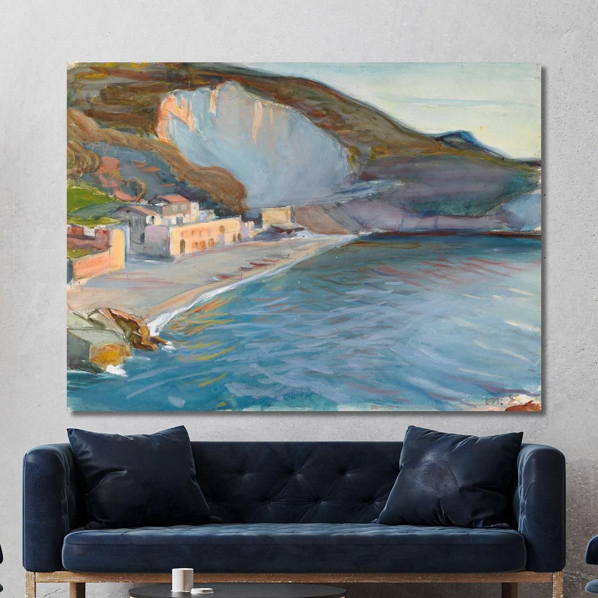 Shore Landscape From The Naples Region Magnus Enckell mek70 canvas print 