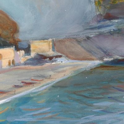 Shore Landscape From The Naples Region Magnus Enckell mek70 canvas print