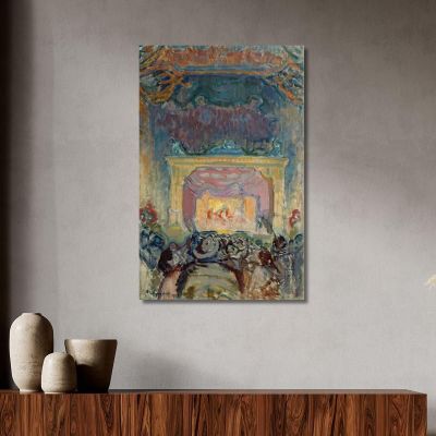 The Variety Theatre In Paris Magnus Enckell mek77 canvas print 