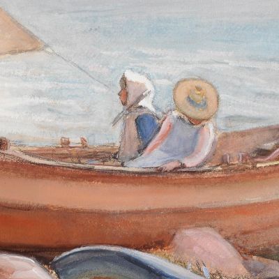 Boats On The Beach Magnus Enckell mek79 canvas print