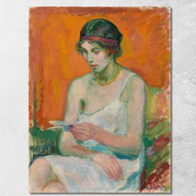 Woman In Her Petticoat Magnus Enckell mek82 canvas print 
