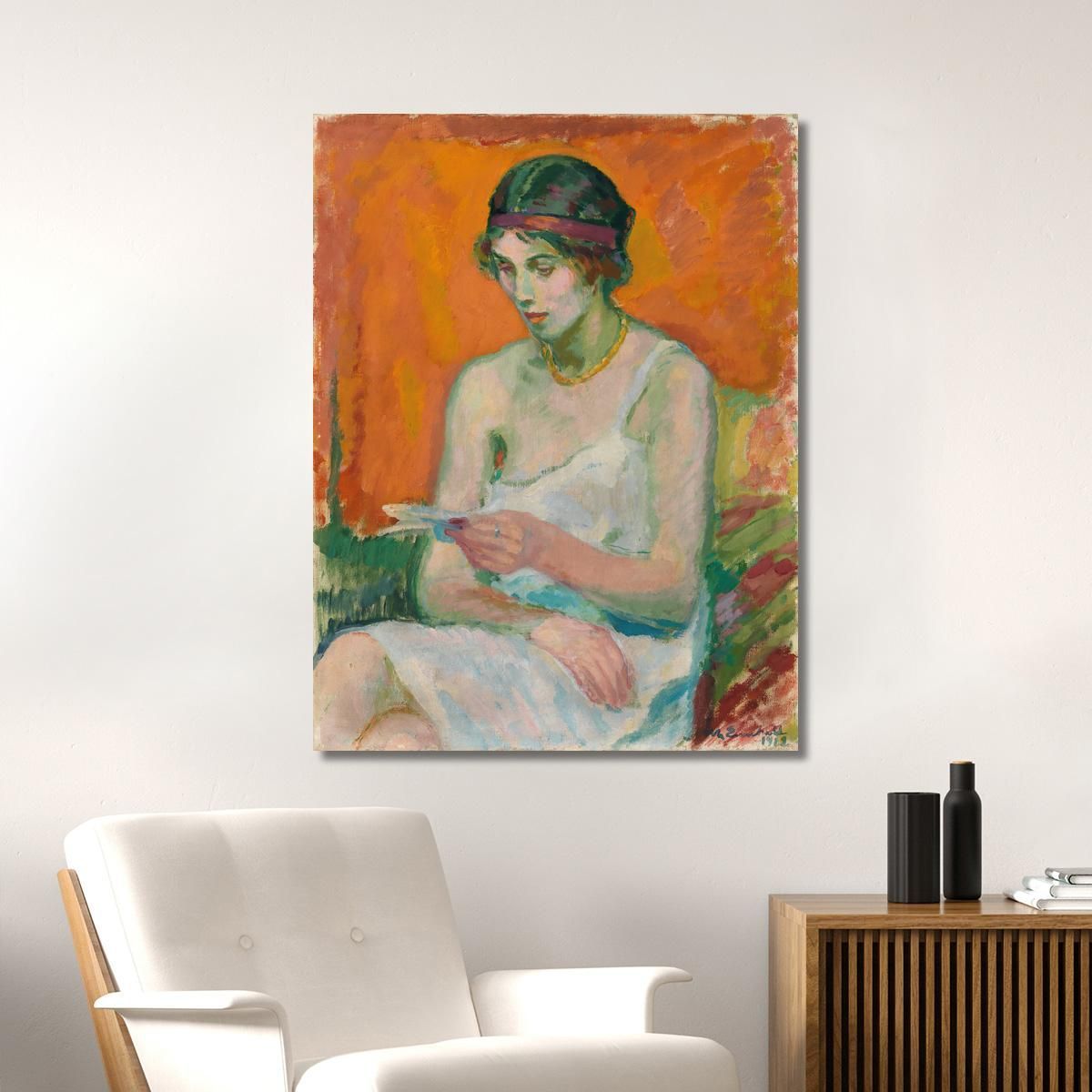 Woman In Her Petticoat Magnus Enckell mek82 canvas print 