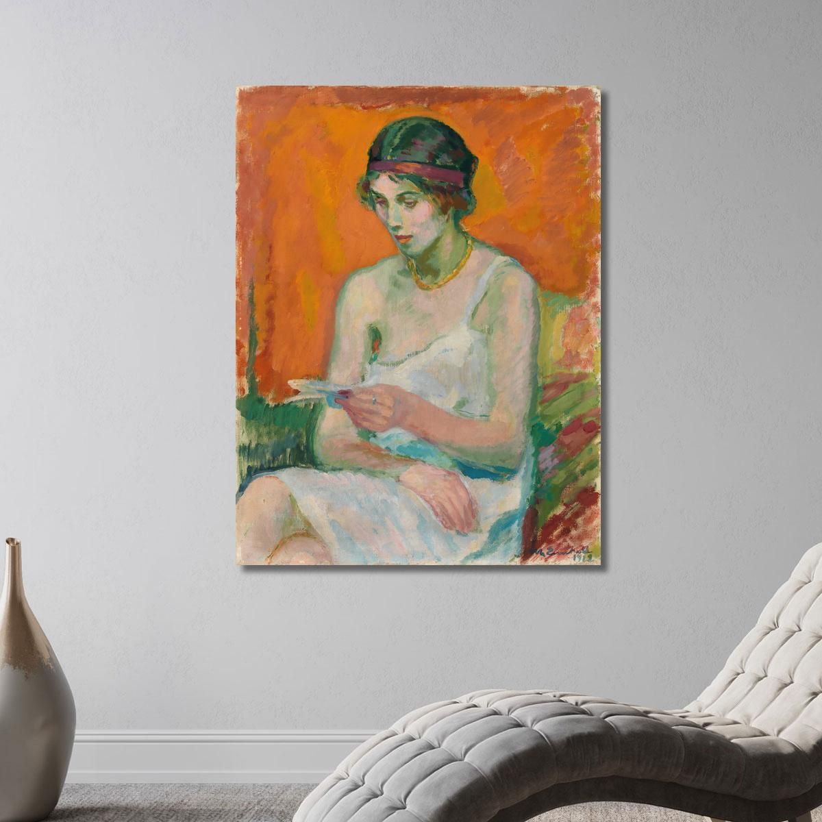 Woman In Her Petticoat Magnus Enckell mek82 canvas print 