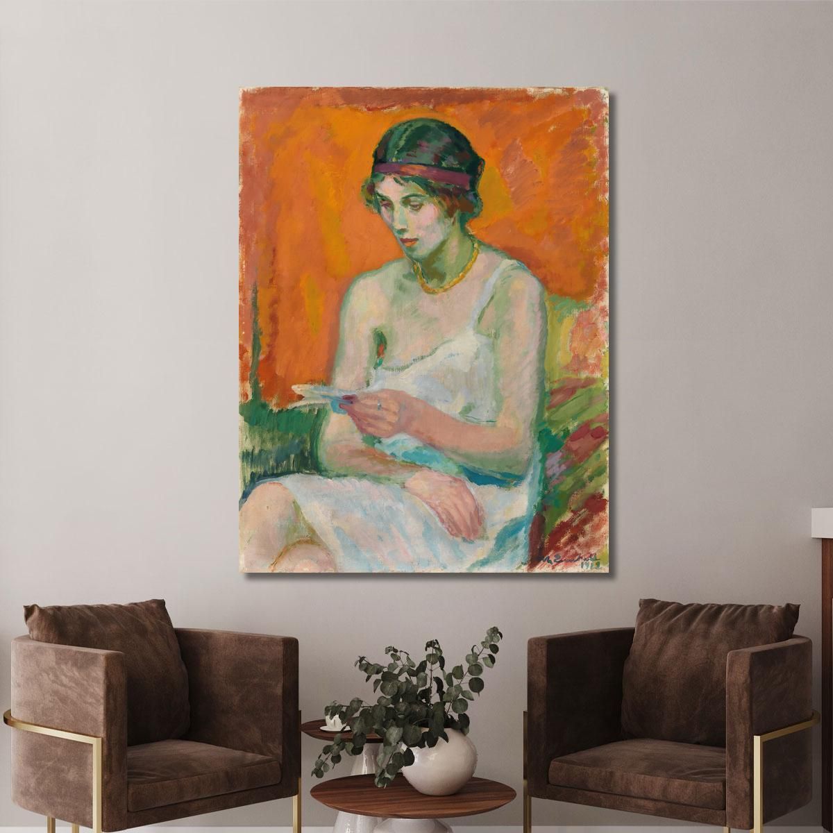 Woman In Her Petticoat Magnus Enckell mek82 canvas print 