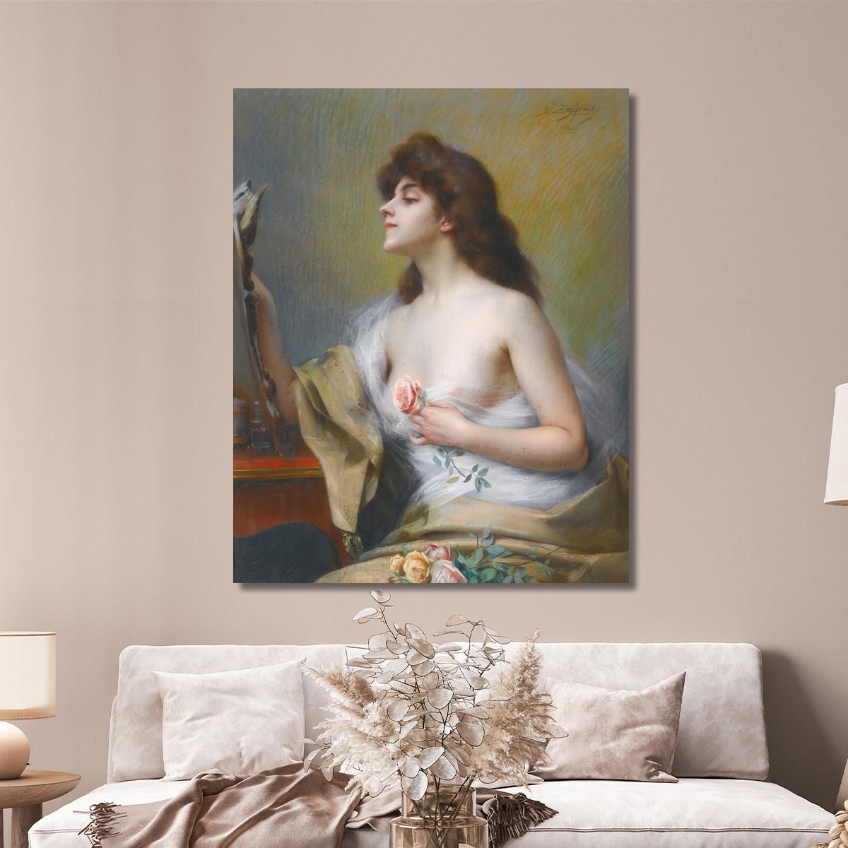 Girl With A Rose Delphin Enjolras dej12 canvas print 