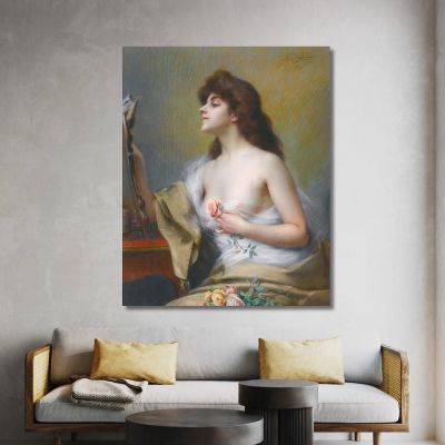 Girl With A Rose Delphin Enjolras dej12 canvas print 
