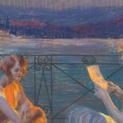 On The Terrace Delphin Enjolras dej34 canvas print