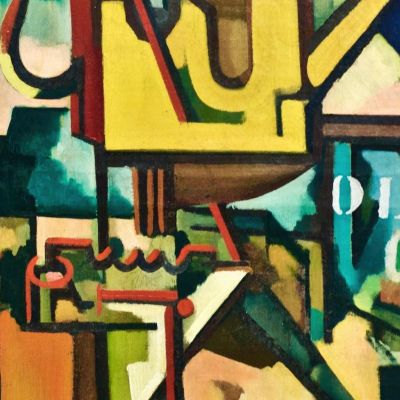 Metallic Vibrations Mechanical Geometric Splendor Amadeo de Souza-Cardoso asc12 canvas print