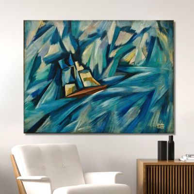 Sail Boat Amadeo de Souza-Cardoso asc17 canvas print 