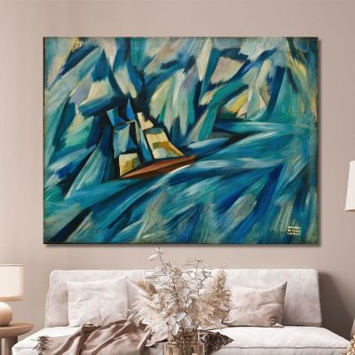 Sail Boat Amadeo de Souza-Cardoso asc17 canvas print 