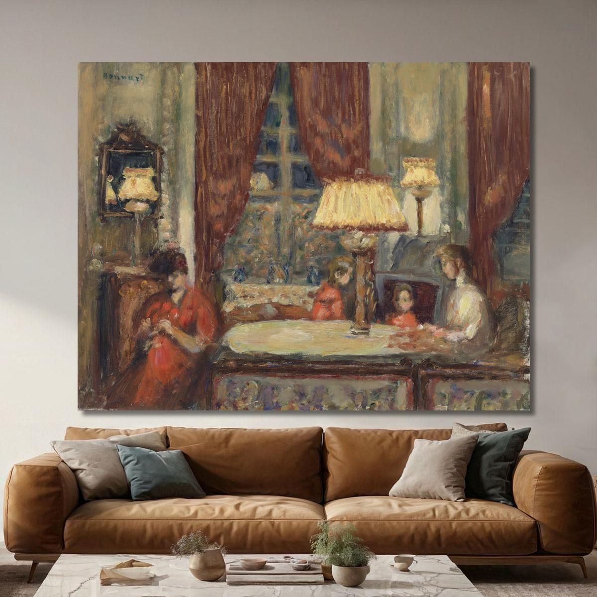 Evening Under The Lamps Pierre Bonnard pbn10 canvas print 