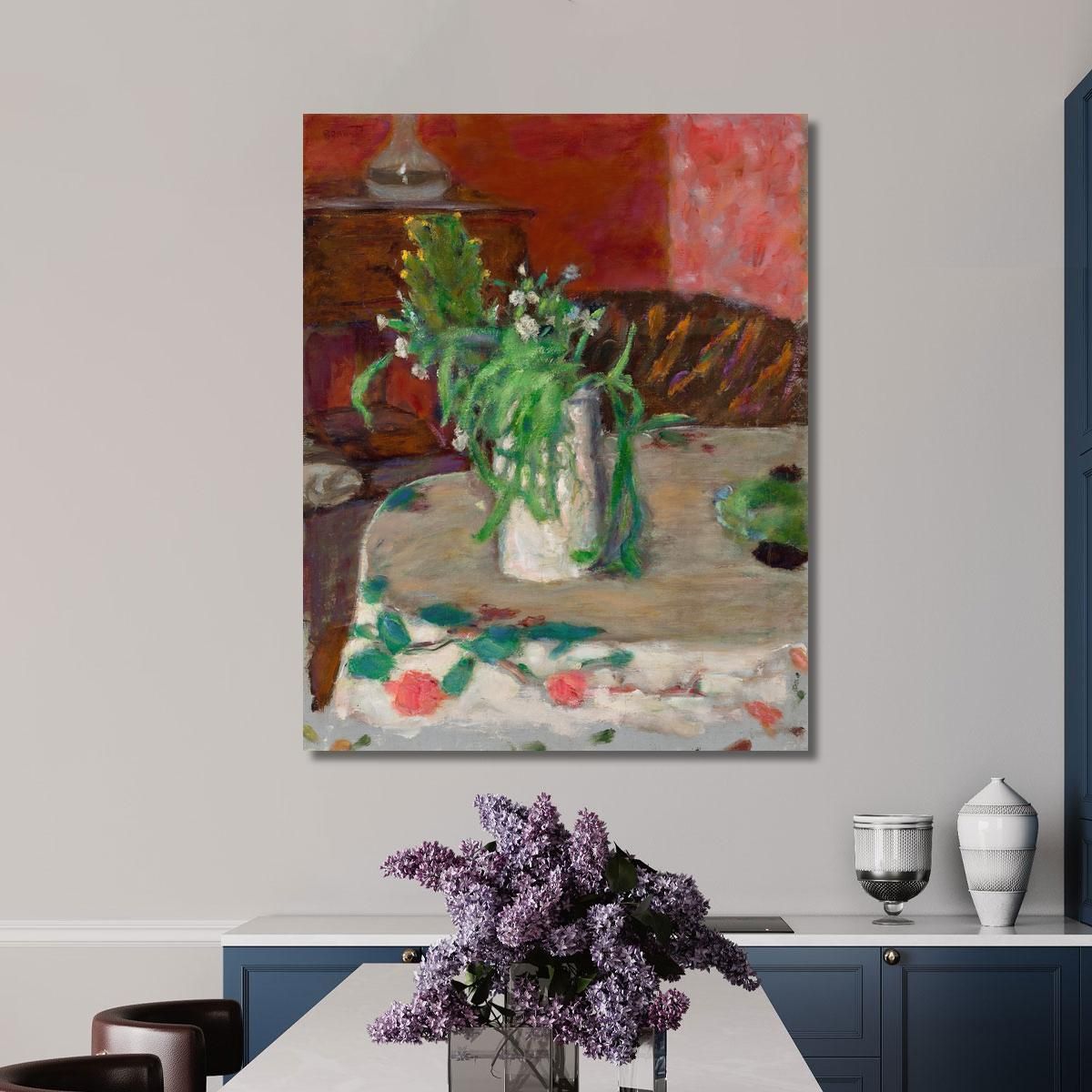 Flowers And Carafe Pierre Bonnard pbn14 canvas print 
