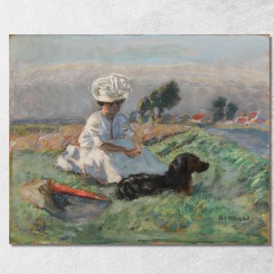 The Woman With The Dog Pierre Bonnard pbn22 canvas print 