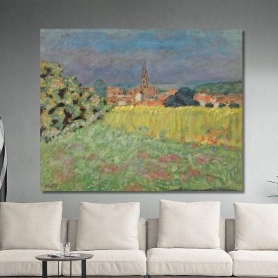 The Wheat Field In Front Of The Church Pierre Bonnard pbn29 canvas print 