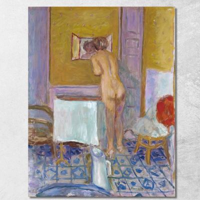 Nude With Red Cloth Nude At Her Toilet Pierre Bonnard pbn51 canvas print 
