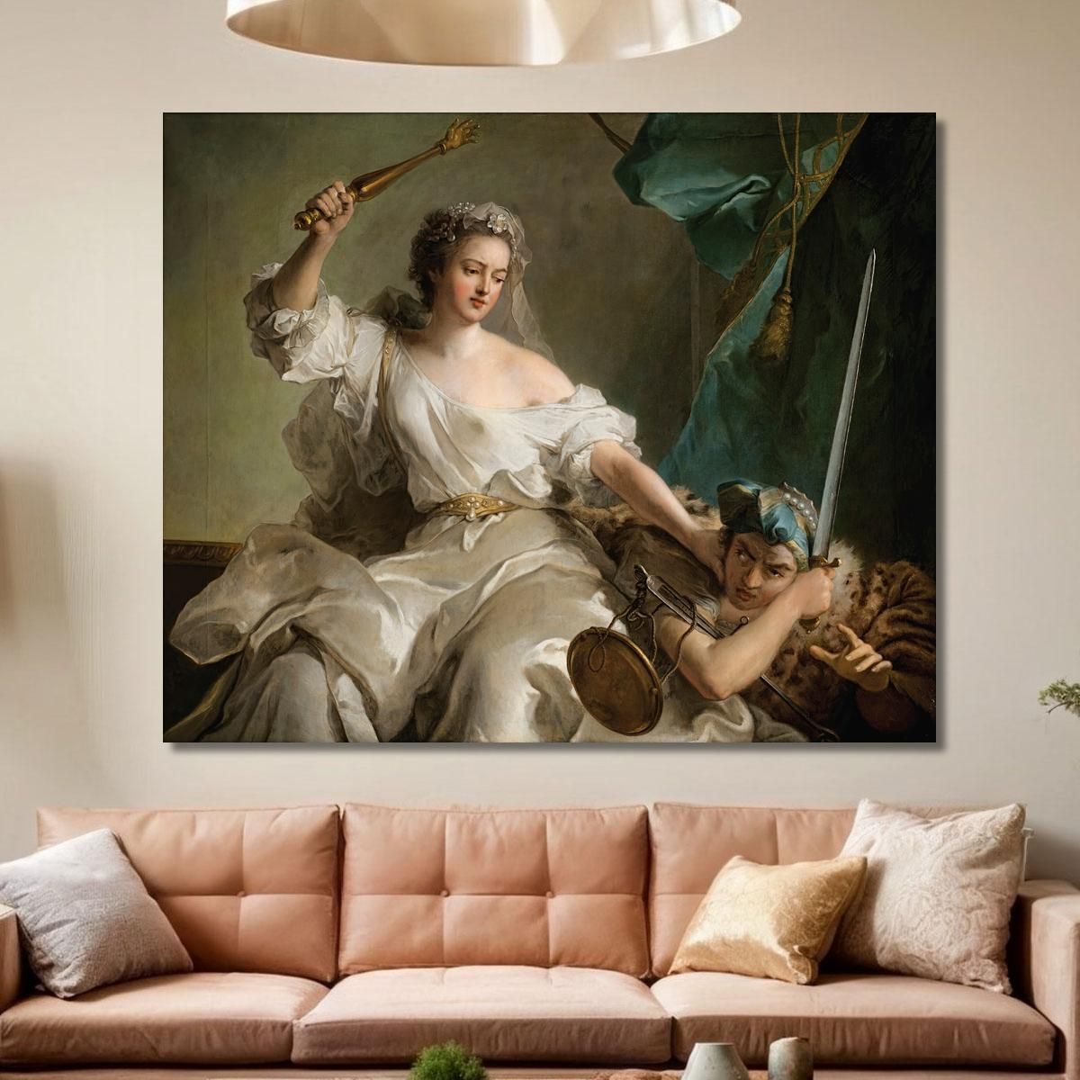 Allegory Of Justice Punishing Injustice Jean-Marc Nattier jmn2 canvas print 