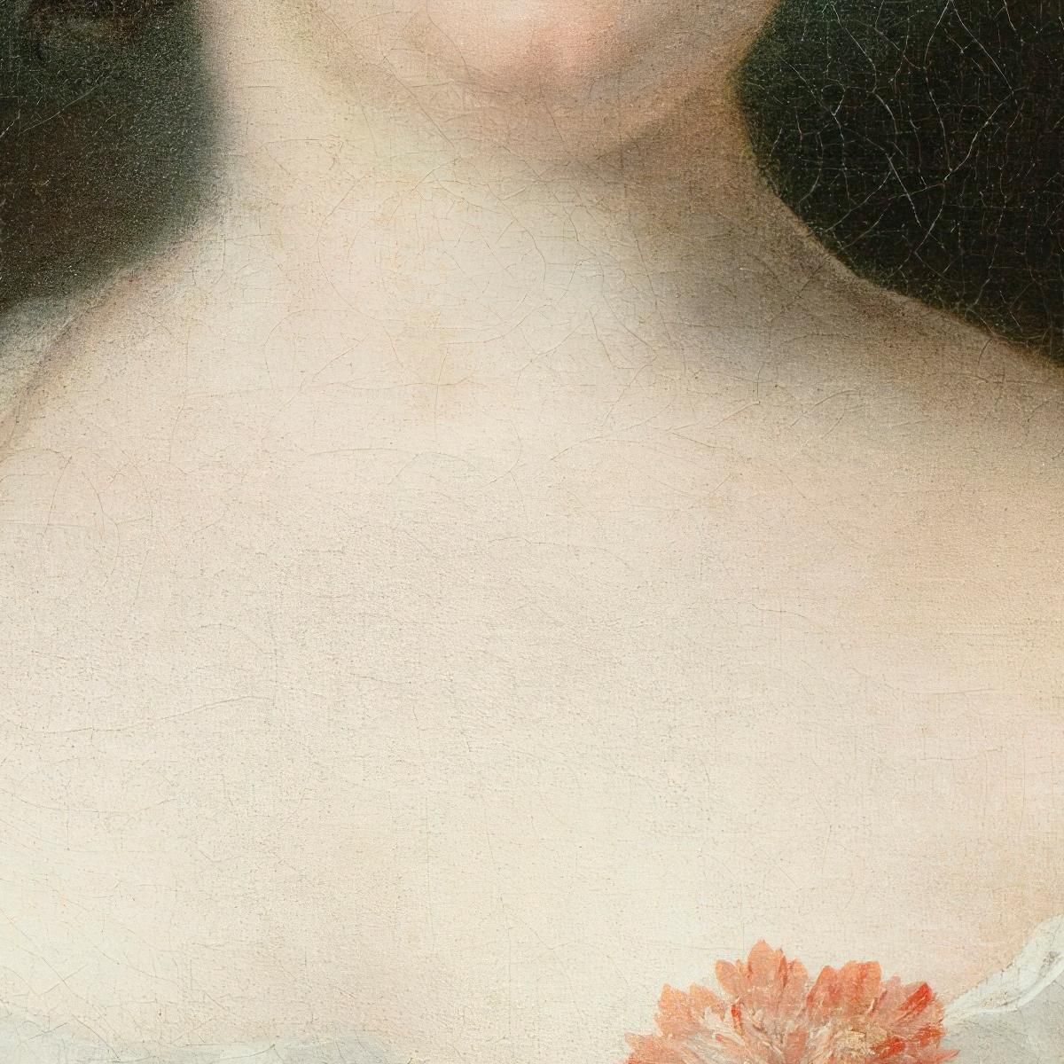 Portrait Of A Lady Holding A Carnation Said To Be La Duchesse De Châteauroux Jean-Marc Nattier jmn17 canvas print