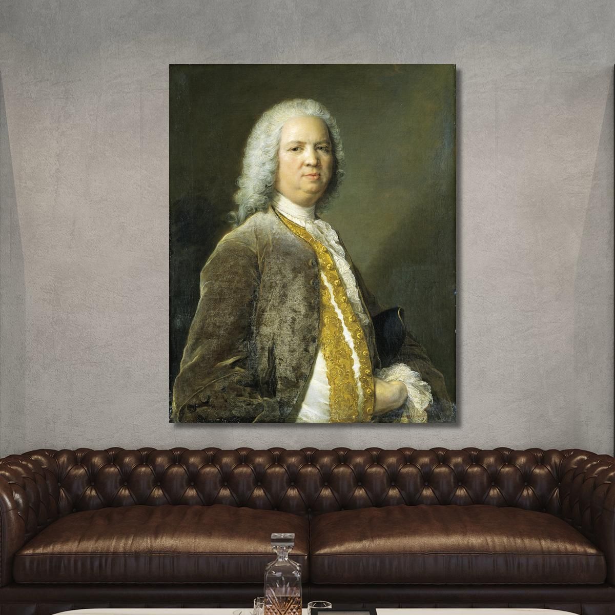 Portrait Of The Frankfurt Banker Johann Georg Leerse Jean-Marc Nattier jmn33 canvas print 