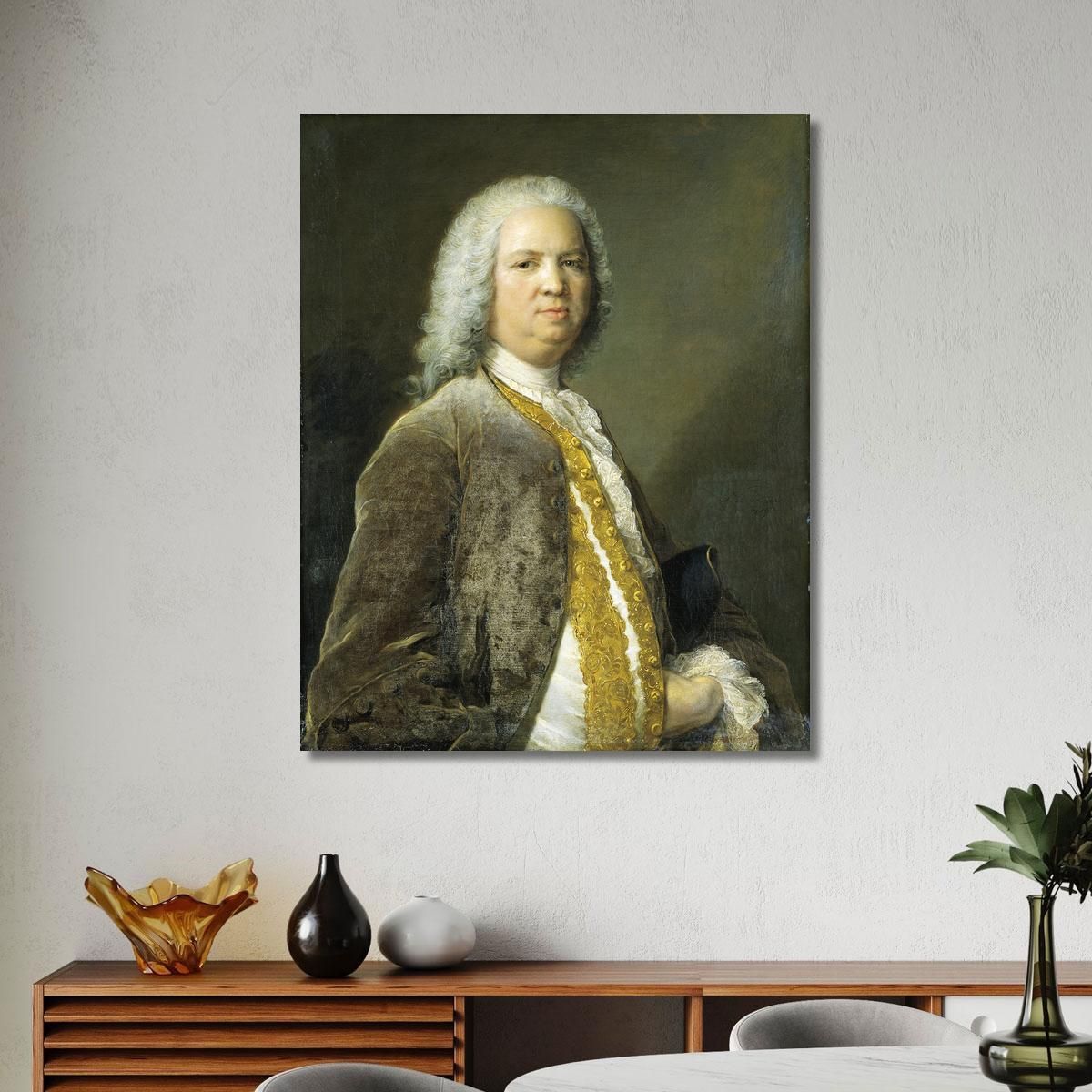 Portrait Of The Frankfurt Banker Johann Georg Leerse Jean-Marc Nattier jmn33 canvas print 