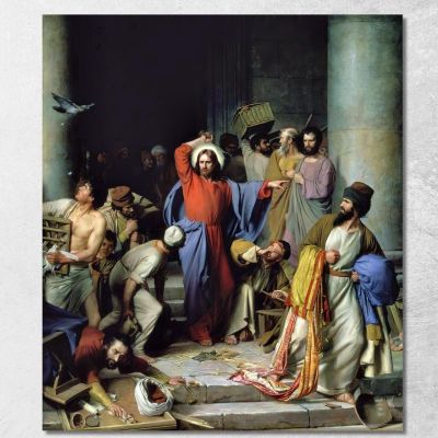 Casting Out The Money Changers Carl Bloch cbl3 canvas print 