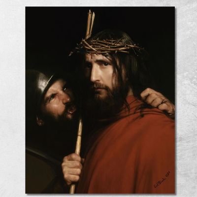 Christ With Mocking Soldier Carl Bloch cbl10 canvas print 