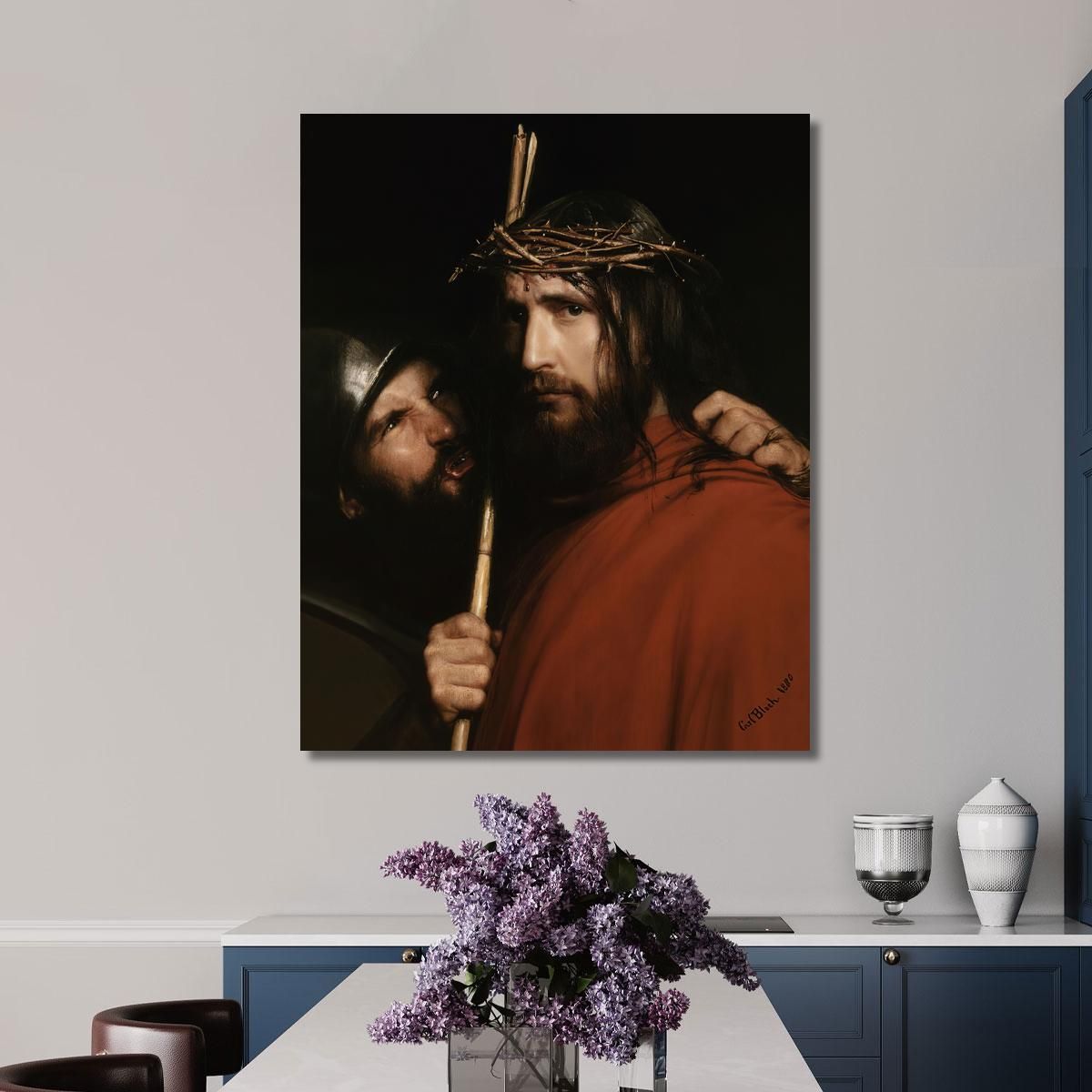 Christ With Mocking Soldier Carl Bloch cbl10 canvas print 