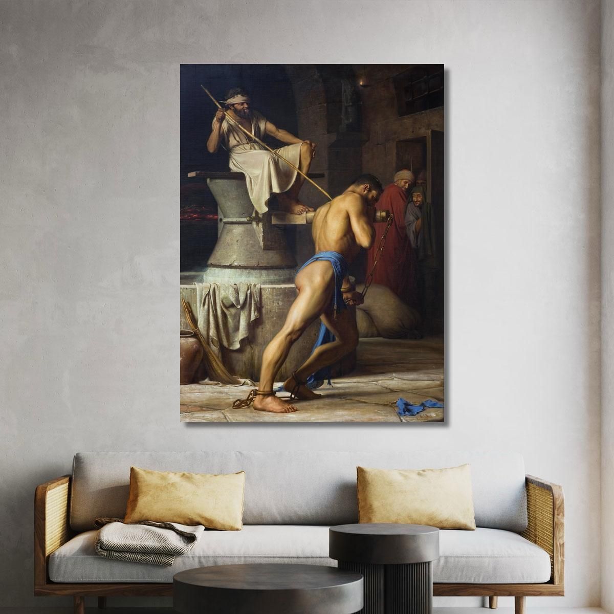 Samson And The Philistines Carl Bloch cbl23 canvas print 