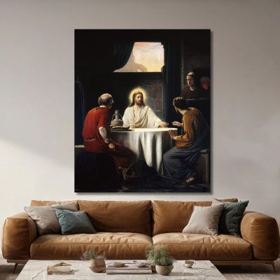 Supper At Emmaus Carl Bloch cbl25 canvas print 
