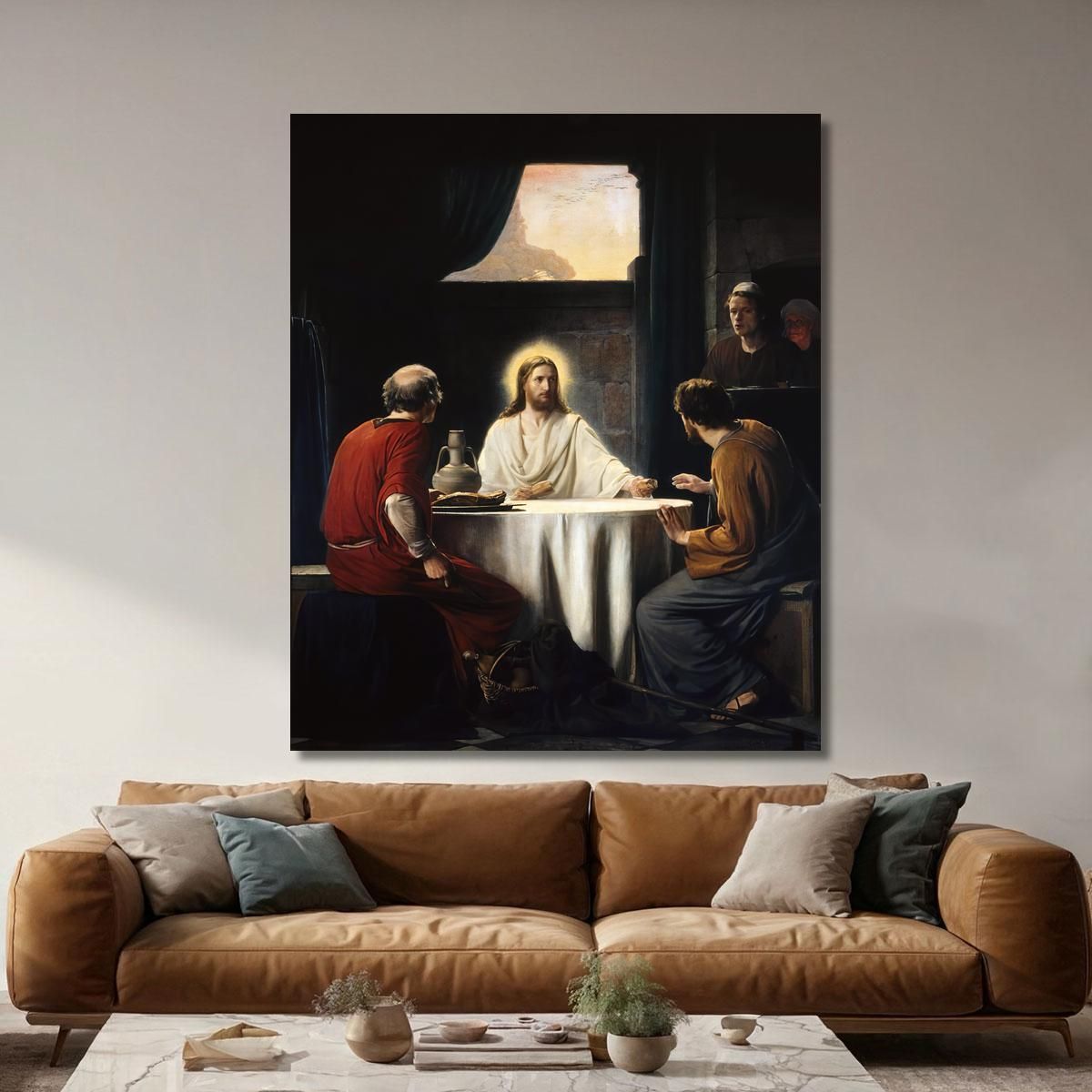 Supper At Emmaus Carl Bloch cbl25 canvas print 