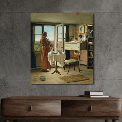 The Actor Kristian Mantzius In His Study Carl Bloch cbl26 canvas print 