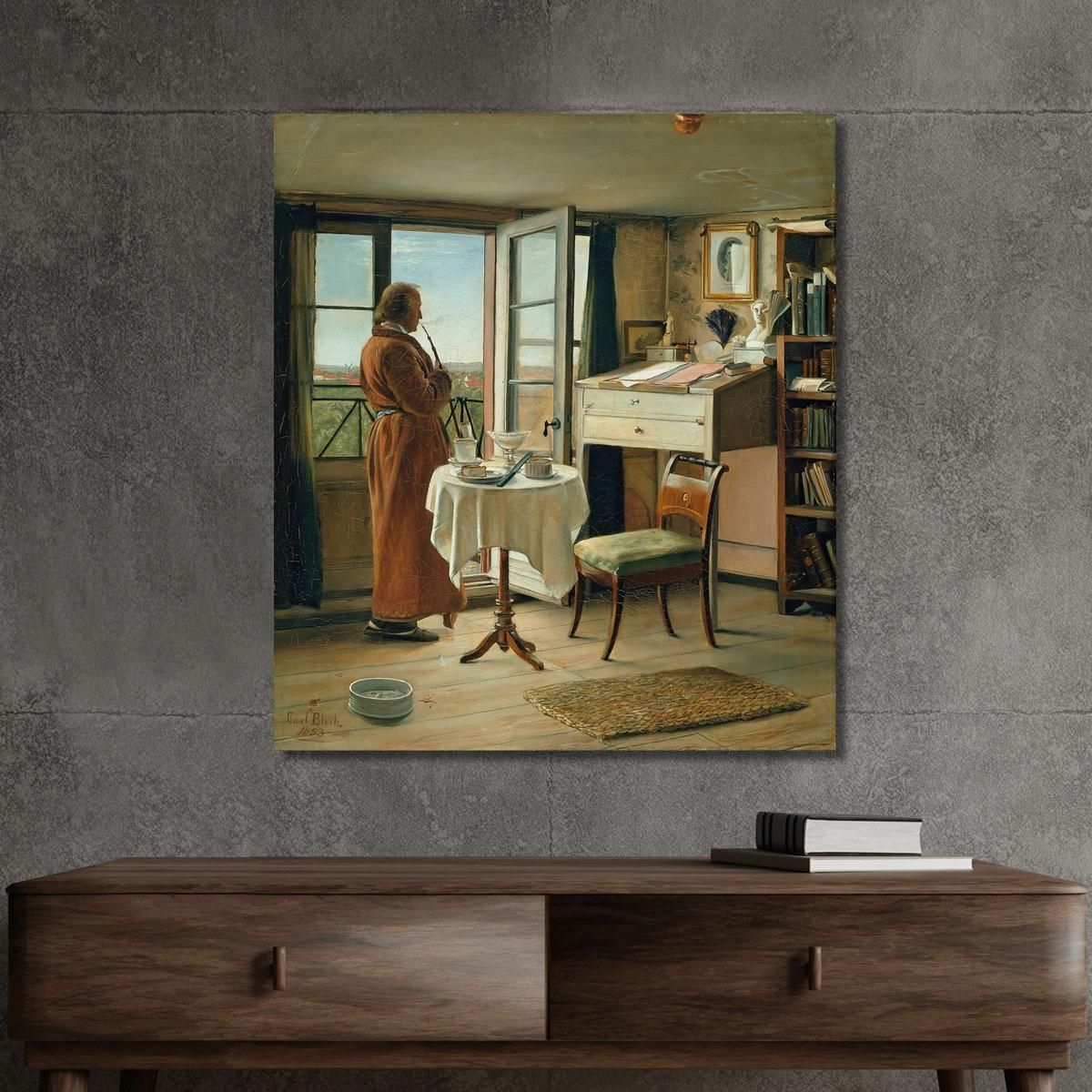 The Actor Kristian Mantzius In His Study Carl Bloch cbl26 canvas print 