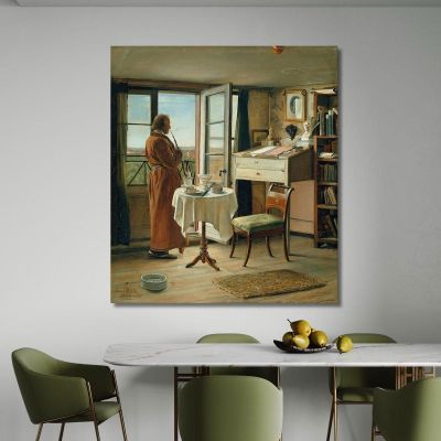 The Actor Kristian Mantzius In His Study Carl Bloch cbl26 canvas print 