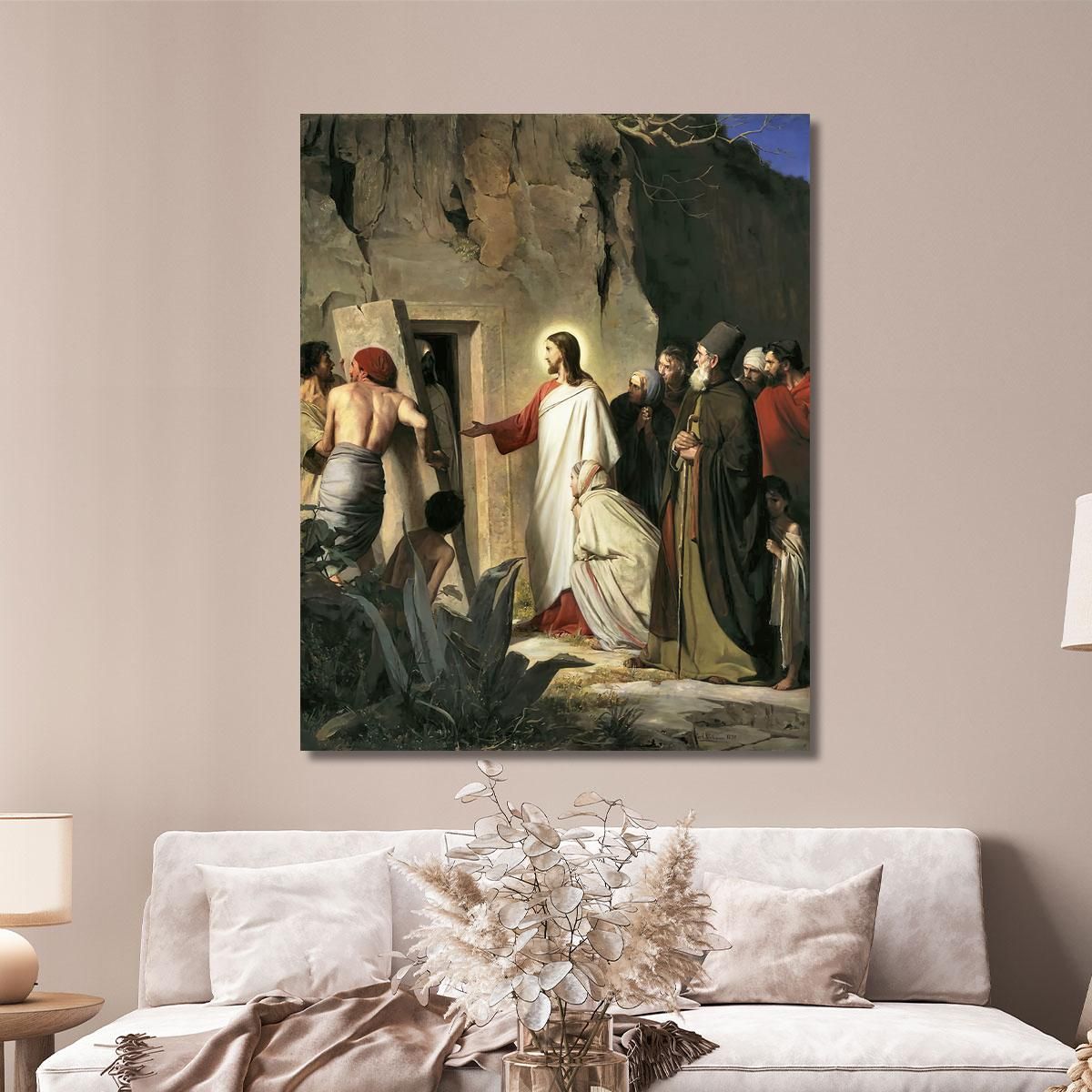 The Raising Of Lazarus Carl Bloch cbl32 canvas print 