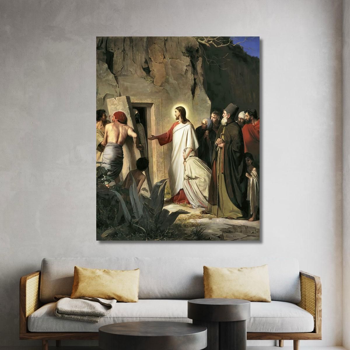 The Raising Of Lazarus Carl Bloch cbl32 canvas print 