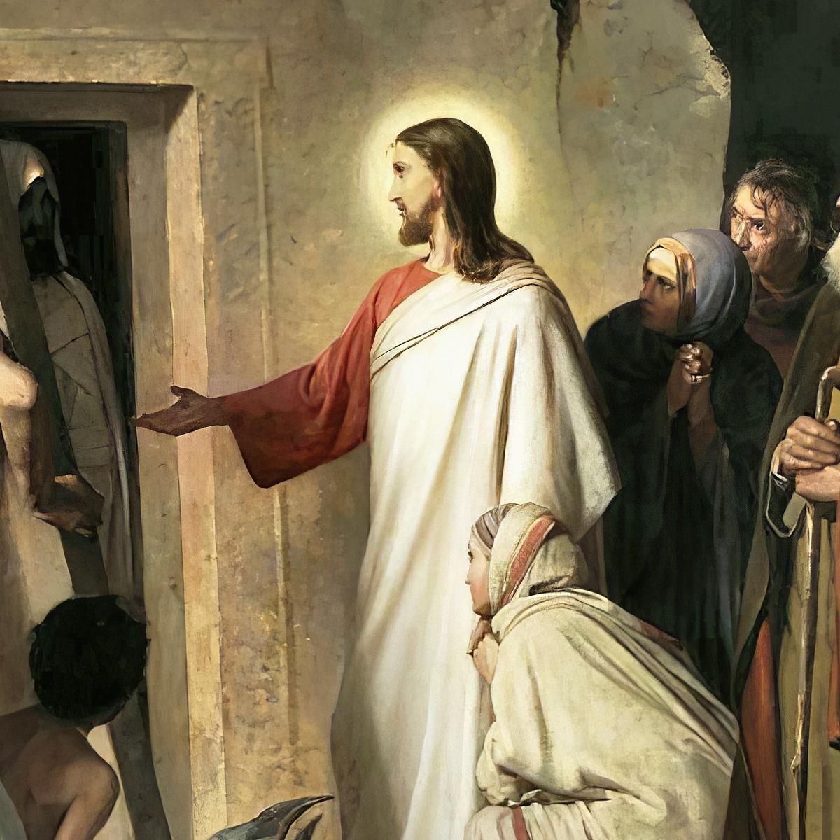 The Raising Of Lazarus Carl Bloch cbl32 canvas print