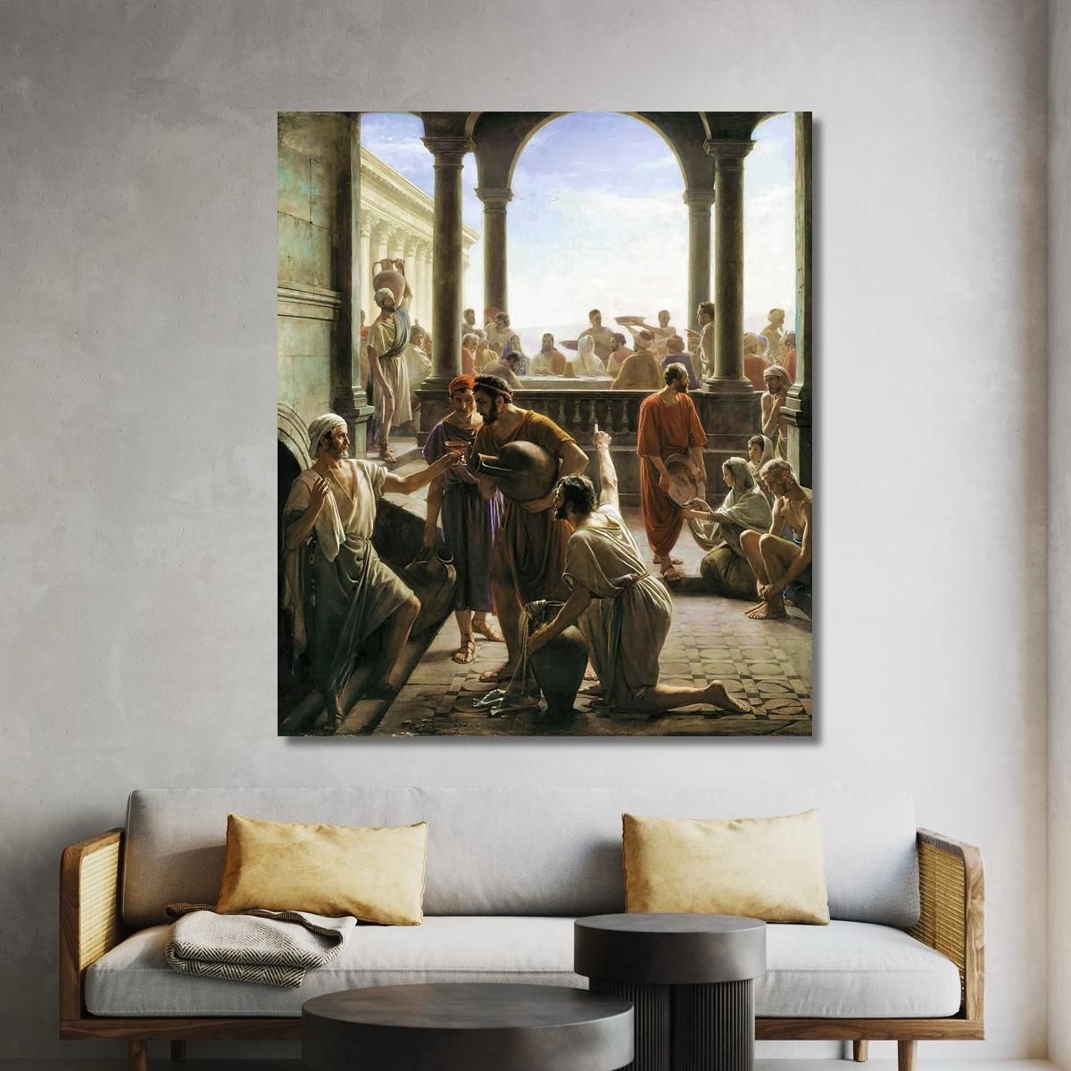 Turning Water To Wine The Wedding At Cana Carl Bloch cbl37 canvas print 