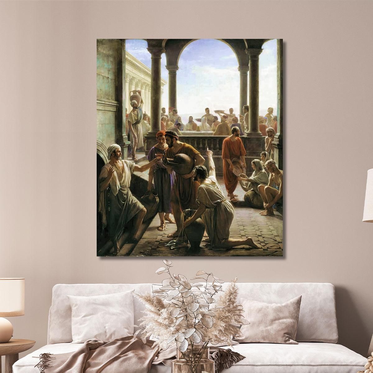 Turning Water To Wine The Wedding At Cana Carl Bloch cbl37 canvas print 