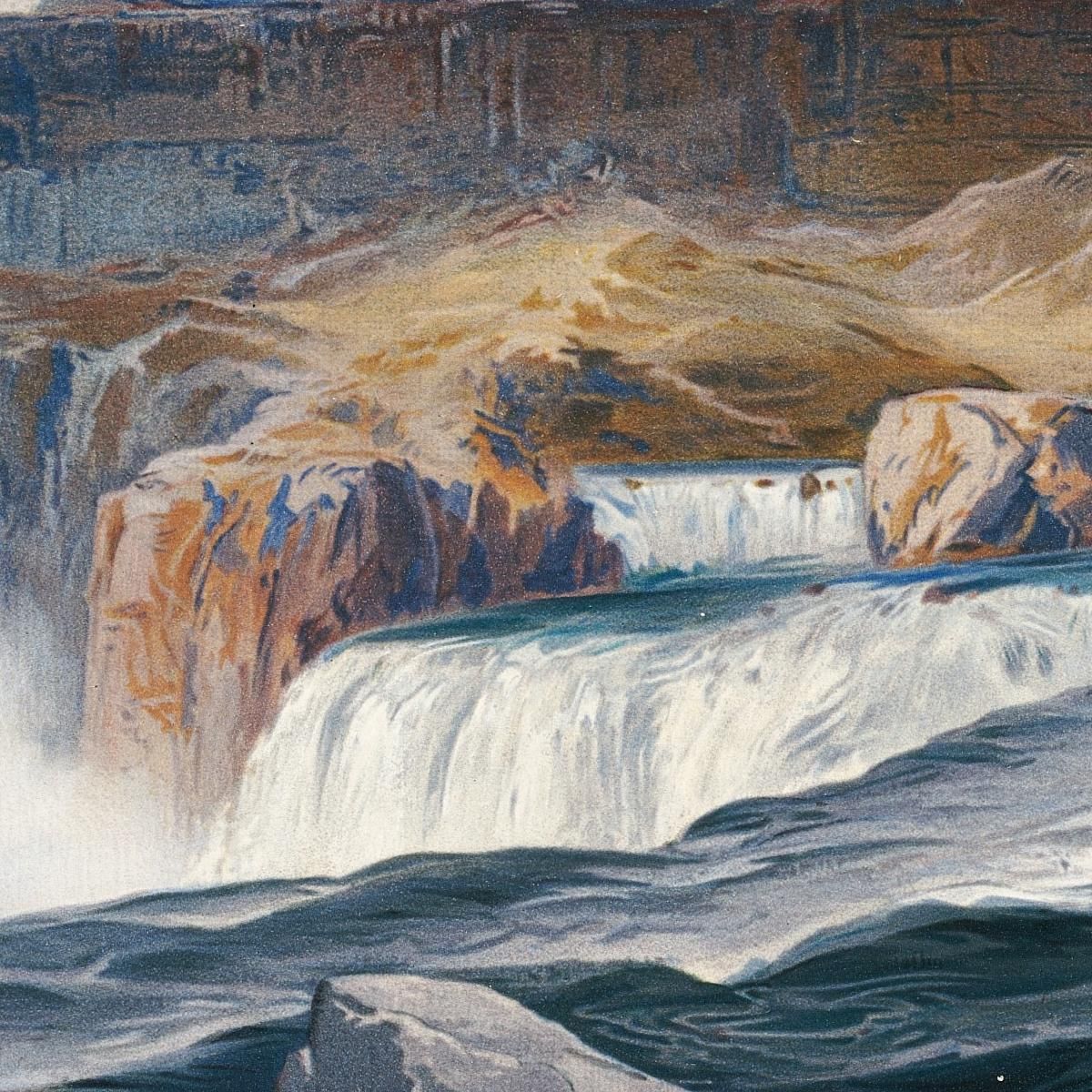 Great Falls Of Snake River Idaho Territory Thomas Moran tmr27 canvas print