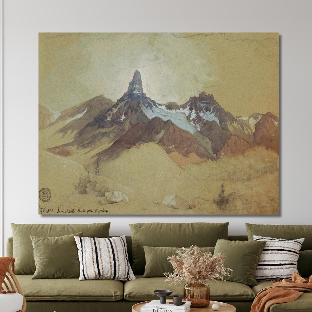 Index Peak Clark'S Fork Wyoming Thomas Moran tmr37 canvas print 