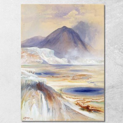 Mammoth Hot Springs Yellowstone Thomas Moran tmr39 canvas print 