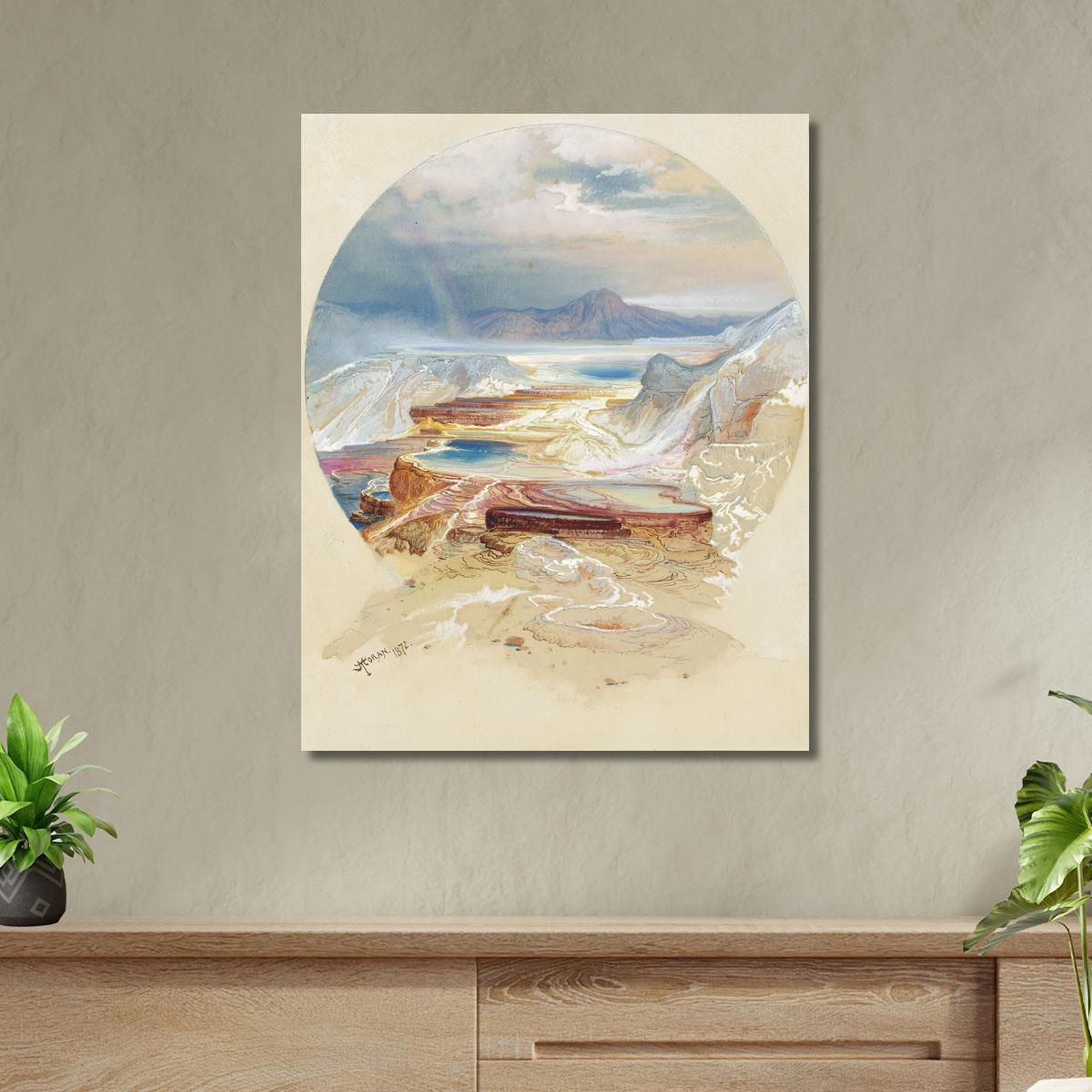 Minerva Terrace Yellowstone Thomas Moran tmr40 canvas print 