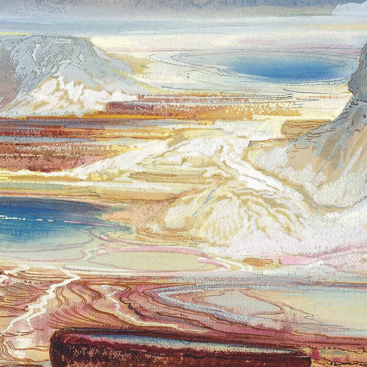 Minerva Terrace Yellowstone Thomas Moran tmr40 canvas print