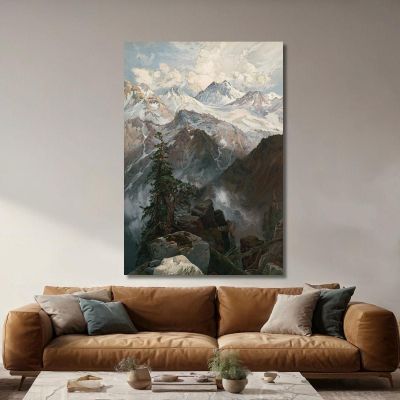 Summit Of The Sierras Nevada Thomas Moran tmr54 canvas print 