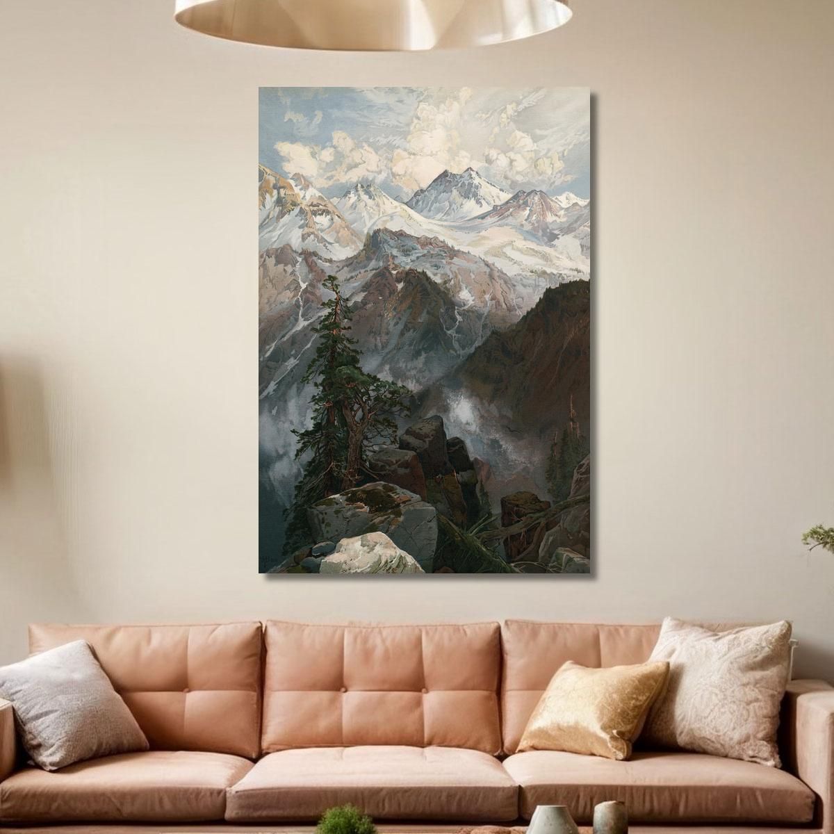 Summit Of The Sierras Nevada Thomas Moran tmr54 canvas print 