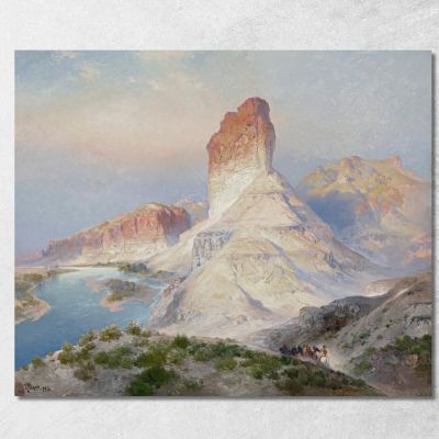 The Castle Rock Green River Wyoming Indian Summer. Green River. Wyoming Thomas Moran tmr58 canvas print 