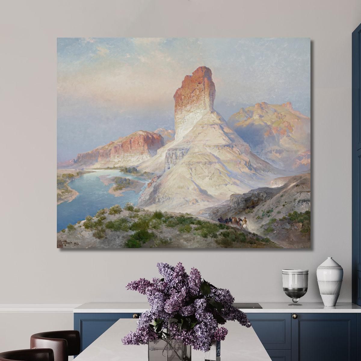 The Castle Rock Green River Wyoming Indian Summer. Green River. Wyoming Thomas Moran tmr58 canvas print 