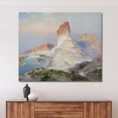 The Castle Rock Green River Wyoming Indian Summer. Green River. Wyoming Thomas Moran tmr58 canvas print 