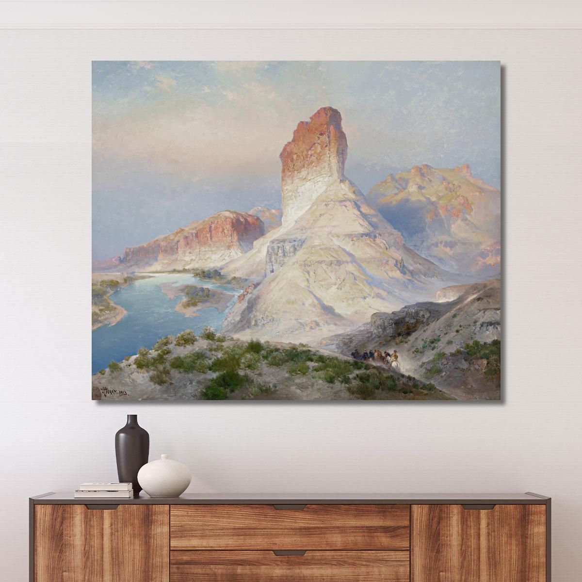 The Castle Rock Green River Wyoming Indian Summer. Green River. Wyoming Thomas Moran tmr58 canvas print 