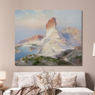 The Castle Rock Green River Wyoming Indian Summer. Green River. Wyoming Thomas Moran tmr58 canvas print 